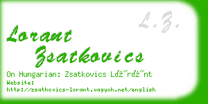 lorant zsatkovics business card